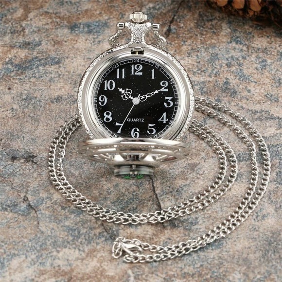 Starry Sky Compass NEW Pocket Watch Gift for Camping Scout Steampunk Night - Picture 2 of 4